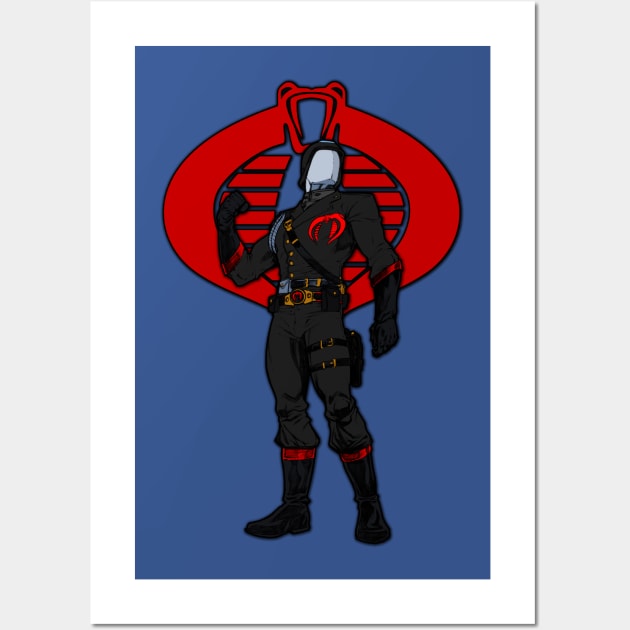 Cobra Commander - Helmet Dark Wall Art by BigOrangeShirtShop